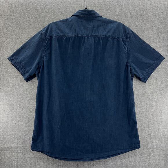 Rock & Republic Mens Blue 100% Cotton Short Sleeve Casual Button Up Shirt Size L - Picture 8 of 8